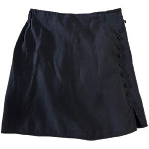 Veromoda Black Side Button Mini Skirt, Size XS